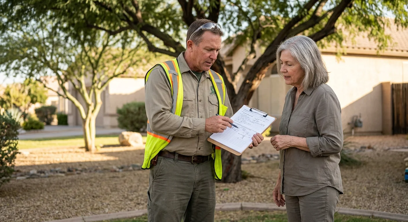 Written tree risk estimate reviewed with a homeowner in Avondale