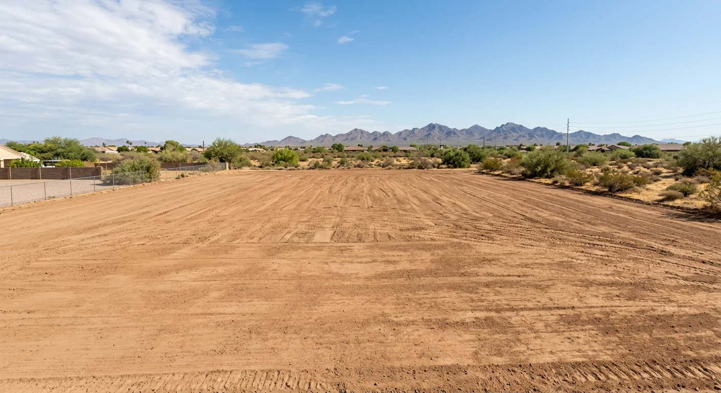 Cleared and leveled lot ready for construction in Avondale